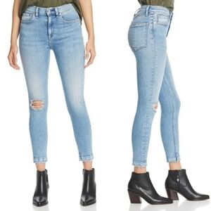 rag & bone -- Women's High Rise Ankle Skinny Carson Denim Blue Jeans